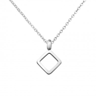 Square - 316L Surgical Grade Stainless Steel Stainless Steel Necklace SD37838
