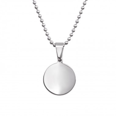 Round - 316L Surgical Grade Stainless Steel Stainless Steel Necklace SD38224