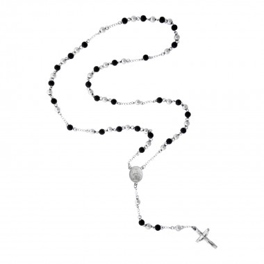 Cross with Medaillon - Zinc Stainless Steel Necklace SD7105