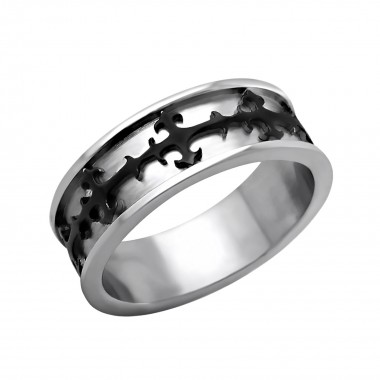 Cross - 316L Surgical Grade Stainless Steel Steel Rings SD1228