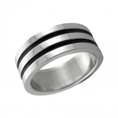 Stripe - 316L Surgical Grade Stainless Steel Steel Rings SD16669