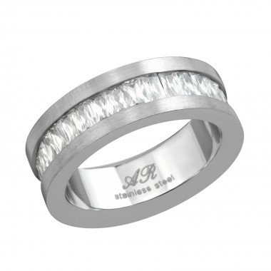Jeweled - 316L Surgical Grade Stainless Steel Steel Rings SD16671
