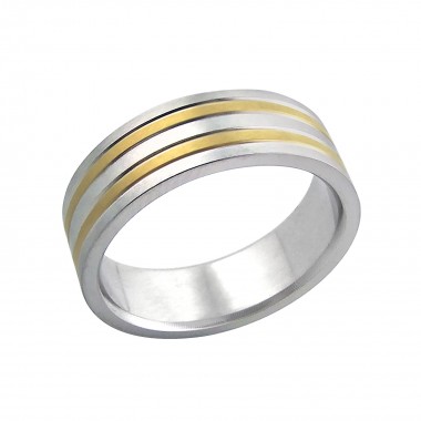 Stripe - 316L Surgical Grade Stainless Steel Steel Rings SD16680