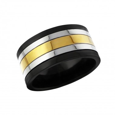 Stripe - 316L Surgical Grade Stainless Steel Steel Rings SD17017
