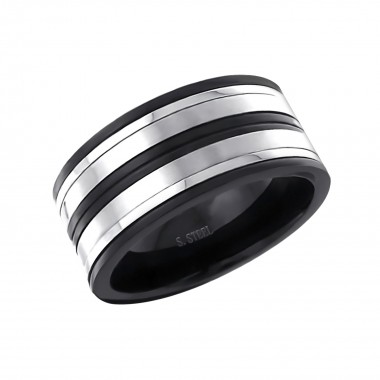 Stripe - 316L Surgical Grade Stainless Steel Steel Rings SD17018