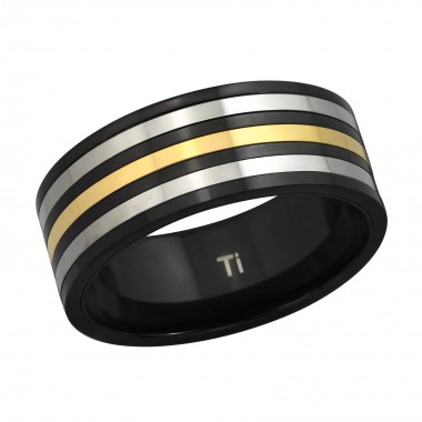 Stripe - 316L Surgical Grade Stainless Steel Steel Rings SD17021