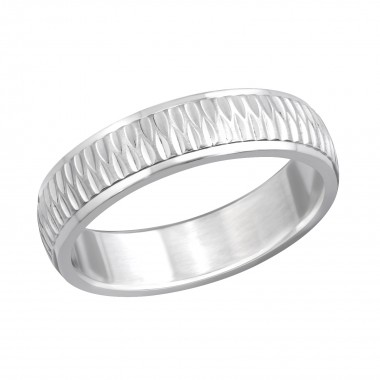 Ribbed - 316L Surgical Grade Stainless Steel Steel Rings SD261