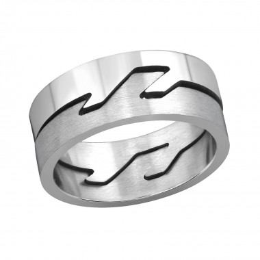 Zigzag - 316L Surgical Grade Stainless Steel Steel Rings SD262