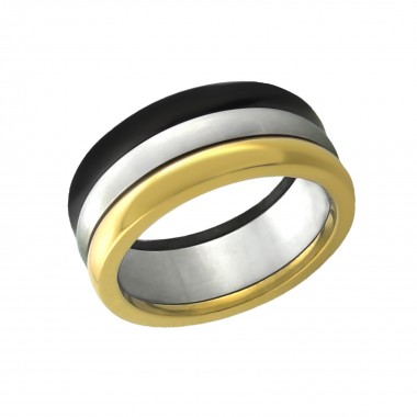 Triple - 316L Surgical Grade Stainless Steel Steel Rings SD7759