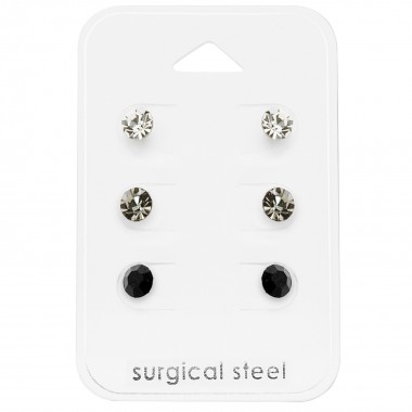 Round - 316L Surgical Grade Stainless Steel Steel Jewelry Sets SD28495