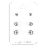 Ball 3Mm, 4Mm And 6Mm - 316L Surgical Grade Stainless Steel Steel Jewelry Sets SD28503