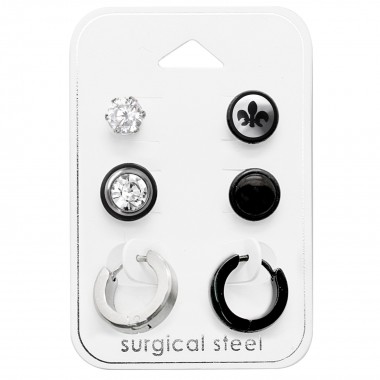 Mixed - 316L Surgical Grade Stainless Steel Steel Jewelry Sets SD28509