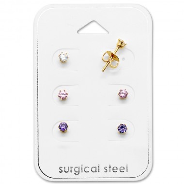 Round - 316L Surgical Grade Stainless Steel Steel Jewelry Sets SD29039
