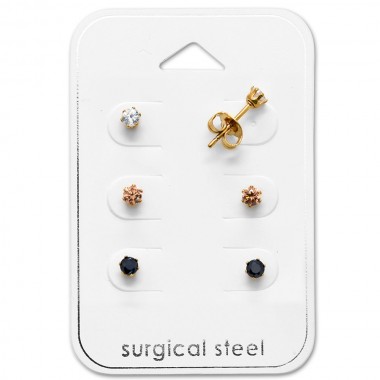Round - 316L Surgical Grade Stainless Steel Steel Jewelry Sets SD29043