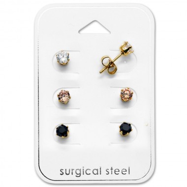 Round - 316L Surgical Grade Stainless Steel Steel Jewelry Sets SD29044
