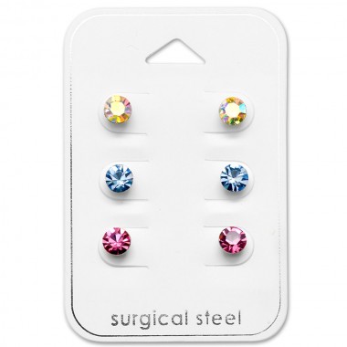 Round - 316L Surgical Grade Stainless Steel Steel Jewelry Sets SD29086