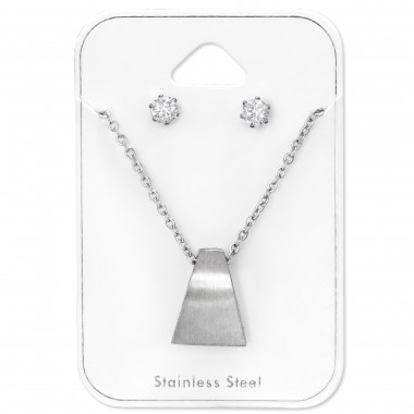 Geometric - 316L Surgical Grade Stainless Steel Steel Jewelry Sets SD30122