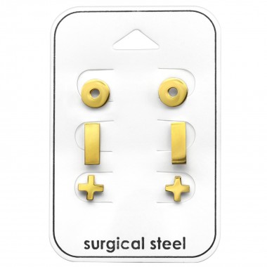 Basic - 316L Surgical Grade Stainless Steel Steel Jewelry Sets SD33374