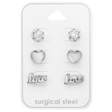 Infinite Love - 316L Surgical Grade Stainless Steel Steel Jewelry Sets SD45416