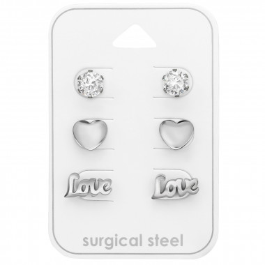 Infinite Love - 316L Surgical Grade Stainless Steel Steel Jewelry Sets SD45416