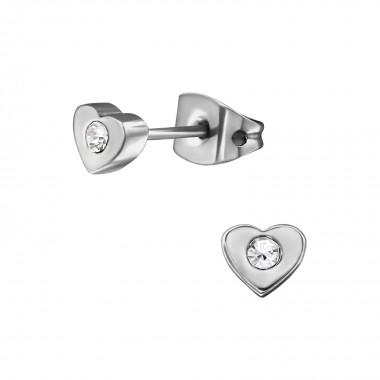 Heart - Titanium Titanium Ear Studs SD31885