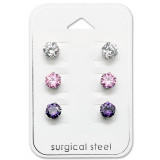 Round - 316L Surgical Grade Stainless Steel Steel Jewelry Sets SD29038