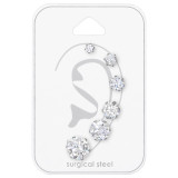 Graduated Cz Studs - 316L Surgical Grade Stainless Steel Steel Jewelry Sets SD30488