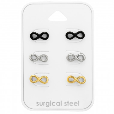 Infinity - 316L Surgical Grade Stainless Steel Steel Jewelry Sets SD45419