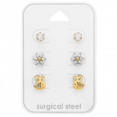 Nature - 316L Surgical Grade Stainless Steel Steel Jewelry Sets SD45420