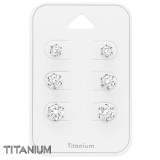 Round 4Mm, 5mm And 6mm - Titanium Steel Jewelry Sets SD45426