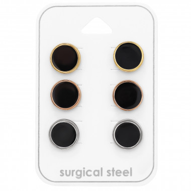 10mm Round - 316L Surgical Grade Stainless Steel Steel Jewelry Sets SD49594