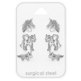 Unicorn - 316L Surgical Grade Stainless Steel Steel Jewelry Sets SD49606