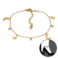 Celestial Moon & Star Charm - 316L Surgical Grade Stainless Steel SD51575 Celestial Moon & Star Charm - 316L Surgical Grade Stainless Steel SD51575