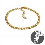 Cuban Curb Link Chain Gold Color - 316L Surgical Grade Stainless Steel Men Steel Bracelet SD51551 Cuban Curb Link Chain Gold Color - 316L Surgical Grade Stainless Steel Men Steel Bracelet SD51551