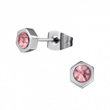 Hexagonal - 316L Surgical Grade Stainless Steel Stainless Steel Ear studs SD31647