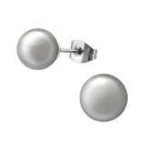 Synthetic Pearl 8mm - 316L Surgical Grade Stainless Steel Stainless Steel Ear studs SD31874