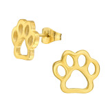 Paw Print - 316L Surgical Grade Stainless Steel Stainless Steel Ear studs SD44807