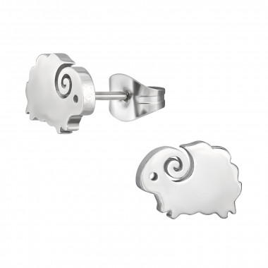 Ram Animal - 316L Surgical Grade Stainless Steel Stainless Steel Ear studs SD44809