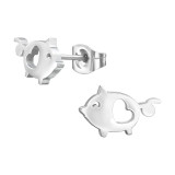 Pig - 316L Surgical Grade Stainless Steel Stainless Steel Ear studs SD45526