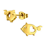 Pig - 316L Surgical Grade Stainless Steel Stainless Steel Ear studs SD45527