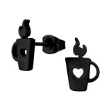 Coffee Cup - 316L Surgical Grade Stainless Steel Stainless Steel Ear studs SD45938
