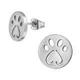 Paw Print - 316L Surgical Grade Stainless Steel Stainless Steel Ear studs SD47934