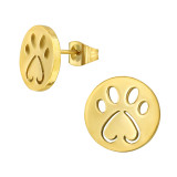 Paw Print - 316L Surgical Grade Stainless Steel Stainless Steel Ear studs SD47935