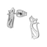 Cat - 316L Surgical Grade Stainless Steel Stainless Steel Ear studs SD47936