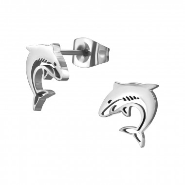 Shark - 316L Surgical Grade Stainless Steel Stainless Steel Ear studs SD47940