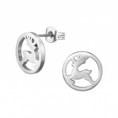 Deer - 316L Surgical Grade Stainless Steel Stainless Steel Ear studs SD48134