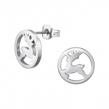 Deer - 316L Surgical Grade Stainless Steel Stainless Steel Ear studs SD48134