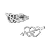 Heart And Arrow - 316L Surgical Grade Stainless Steel Stainless Steel Ear studs SD48156