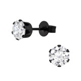 Round 6mm - 925 Sterling Silver Stainless Steel Ear studs SD48210