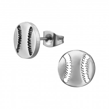 Baseball Ball - 316L Surgical Grade Stainless Steel Stainless Steel Ear studs SD48284